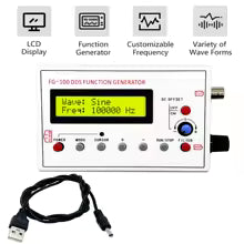 FG-100 DDS Function Signal Generator Frequency Counter 1Hz - 500KHz Signal Source Module Sine+Square+Triangle+Sawtooth Waveform