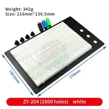 Breadboard Solderless PCB Test Board - 400/830 Point (ZY-204 MB102 SYB-170 SYB-46)